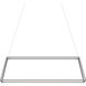 Z-Bar Rise LED 14 inch Silver Pendant Ceiling Light, Rectangle
